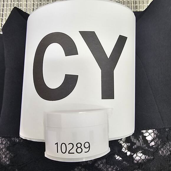 GENEVIE Dress Women Large Black Floral Lace Midi Tea Length 3/4 Sleeve Party NEW - Picture 12 of 12